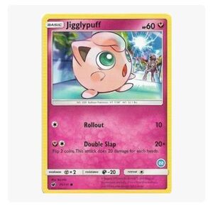 Pokémon Jigglypuff Card - SM Trainer Kit. Alolan Sandslash & Alolan Ninetales